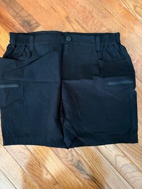 Black Women's Cargo Shorts with Utility Pockets